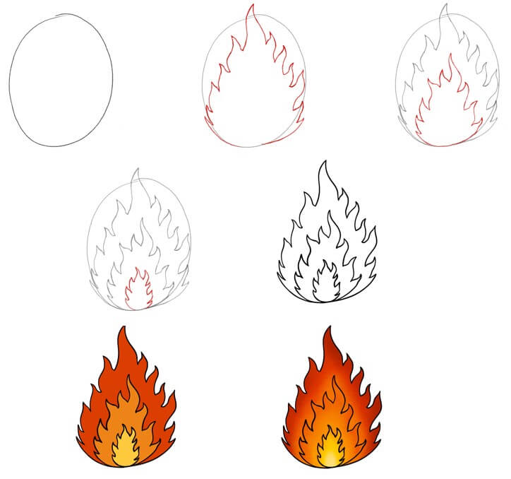 Desenhos de Fogo Brilhante