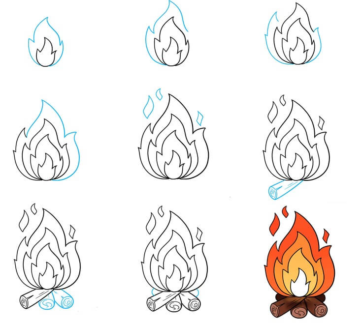 Desenhos de Fogo Pequeno