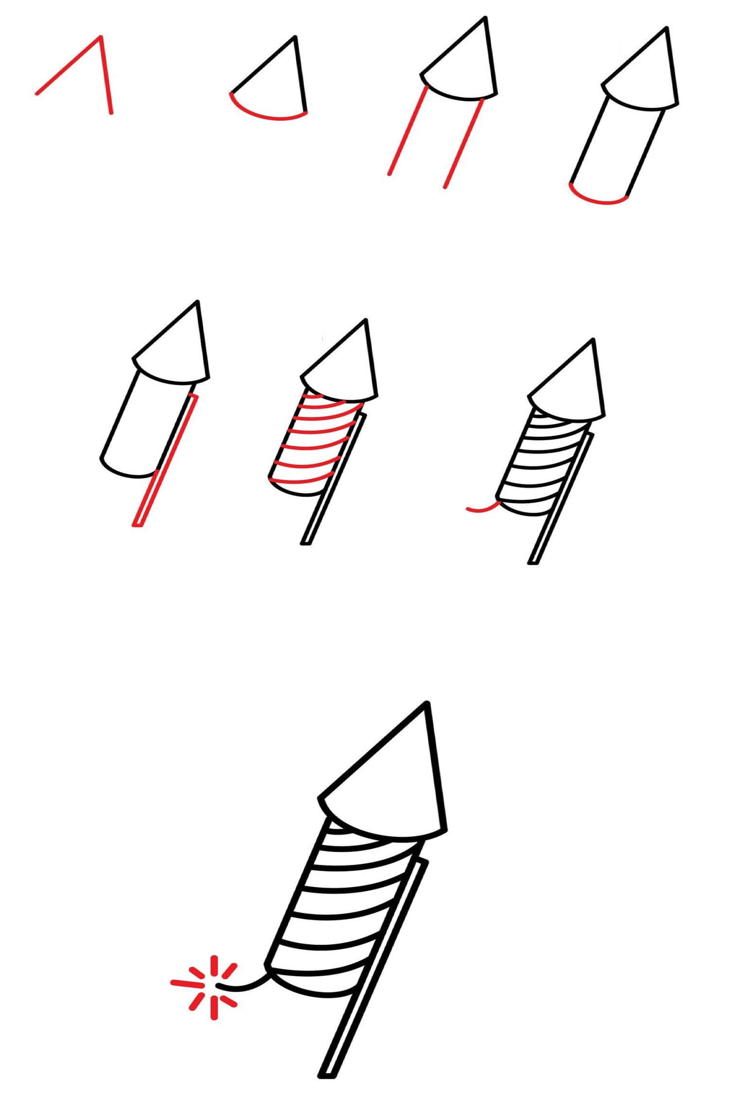 Desenhos de Fogos de artifício incríveis