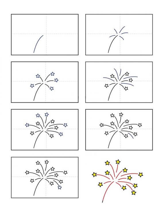 Desenhos de Fogos de artifício para crianças