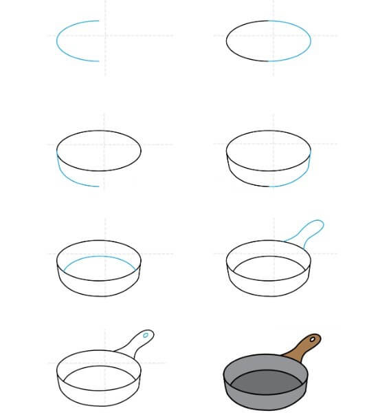 Desenhos de Frigideira simples