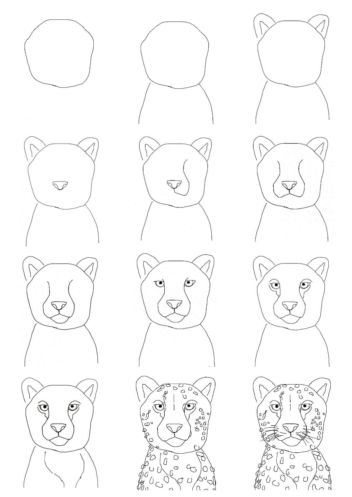 Desenhos de Guepardo Feio