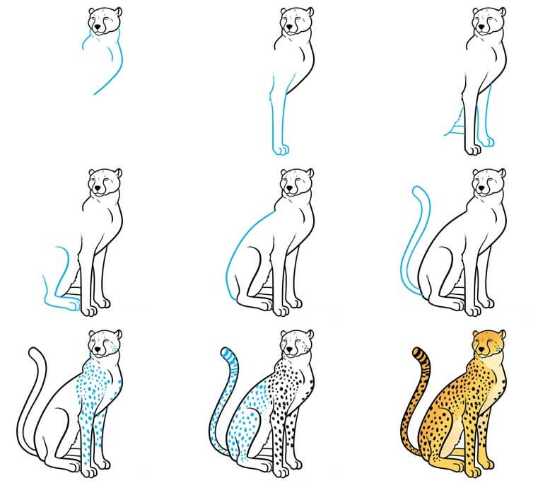 Desenhos de Guepardo orgulhoso