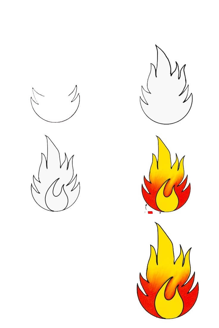 Desenhos de Ícone de fogo