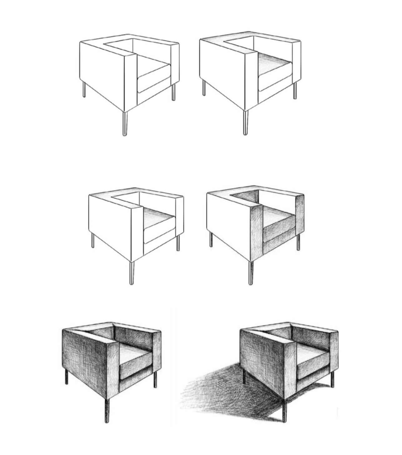 Desenhos de Ilustração de sofá