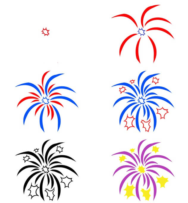 Desenhos de Imagem de fogos de artifício