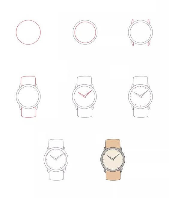 Desenhos de Imagem de relógio de pulso