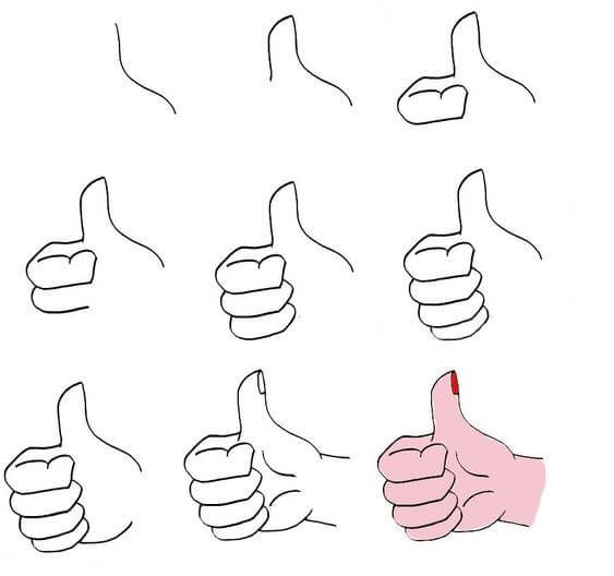 Desenhos de Imagem Grátis de Polegar para Cima