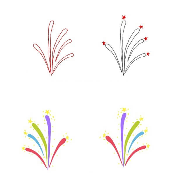 Desenhos de Imagem gratuita de fogos de artifício