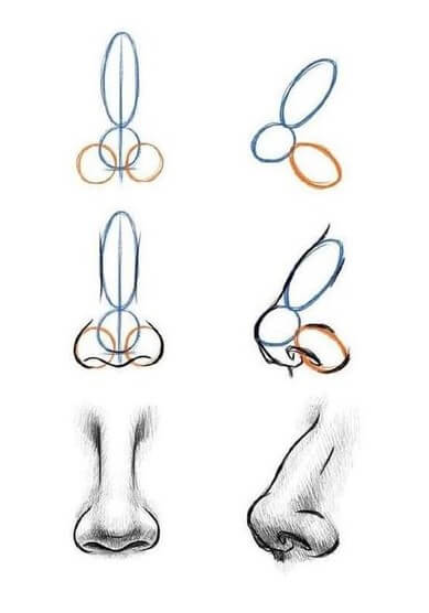 Desenhos de Imagem simples de um nariz