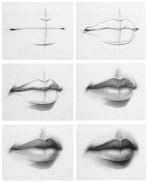 Desenhos de Lábio Volumosos