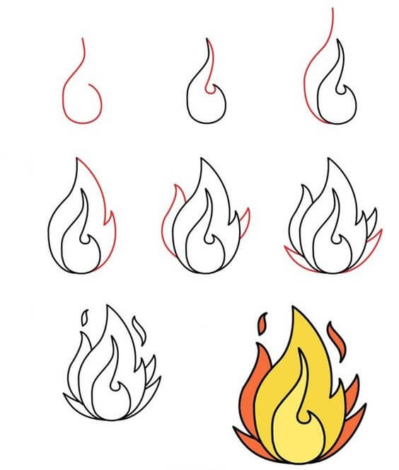Desenhos de Laranja fogo