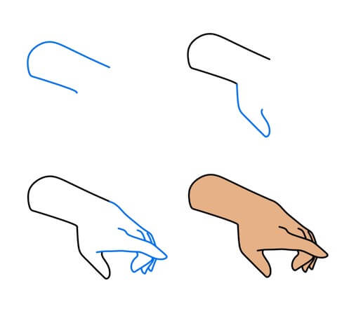 Desenhos de Mão apontando