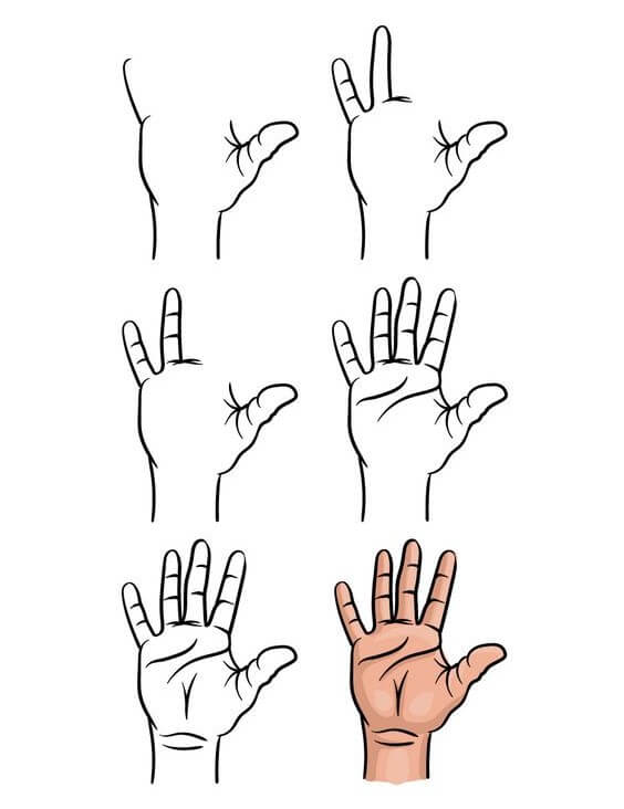 Desenhos de Mão de adulto