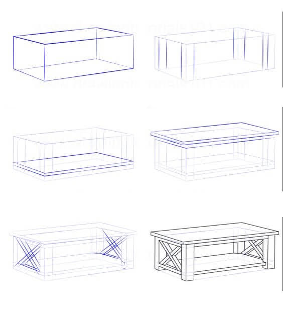 Desenhos de Mesa baixa