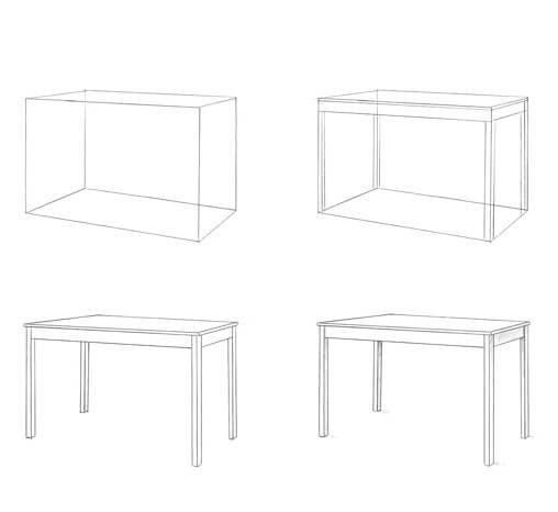 Desenhos de Mesa básica