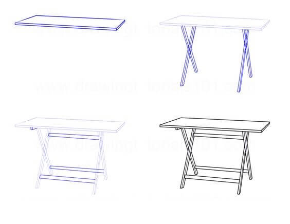 Desenhos de Mesa dobrável