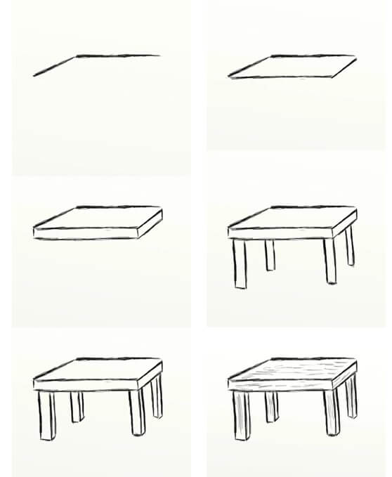 Desenhos de Mesa simples