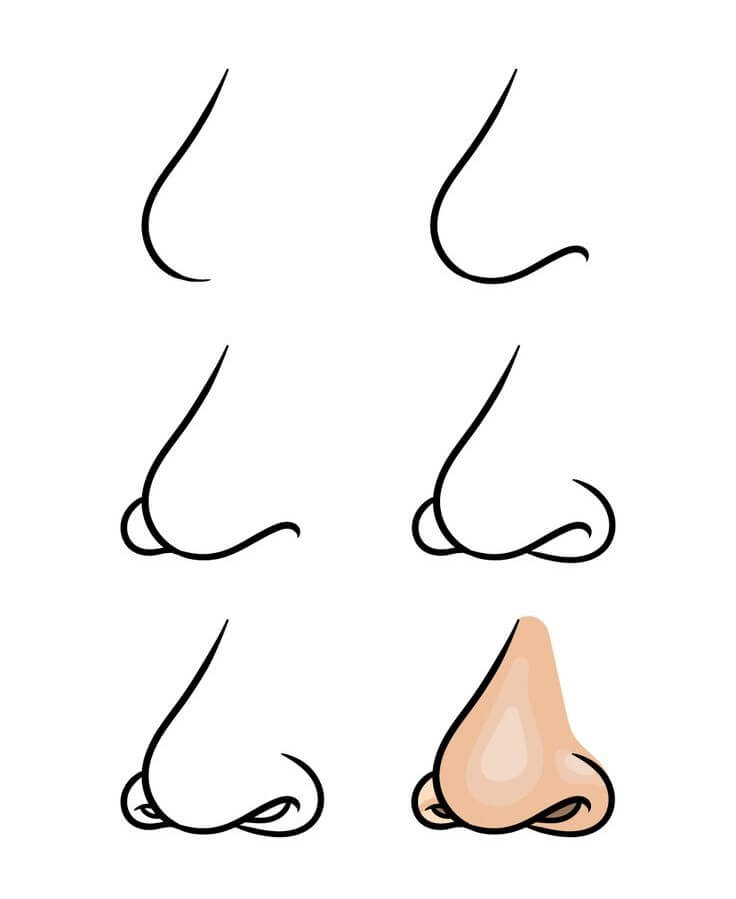 Desenhos de Nariz básico gratuito