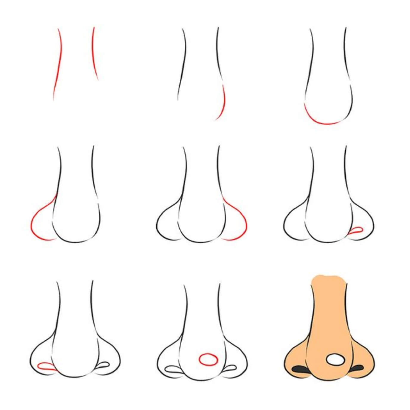 Desenhos de Nariz brilhante gratis