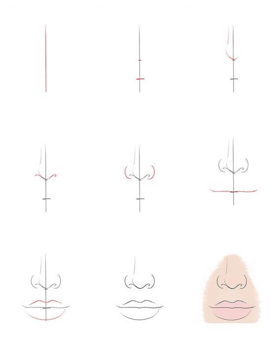 Desenhos de Nariz brilhante
