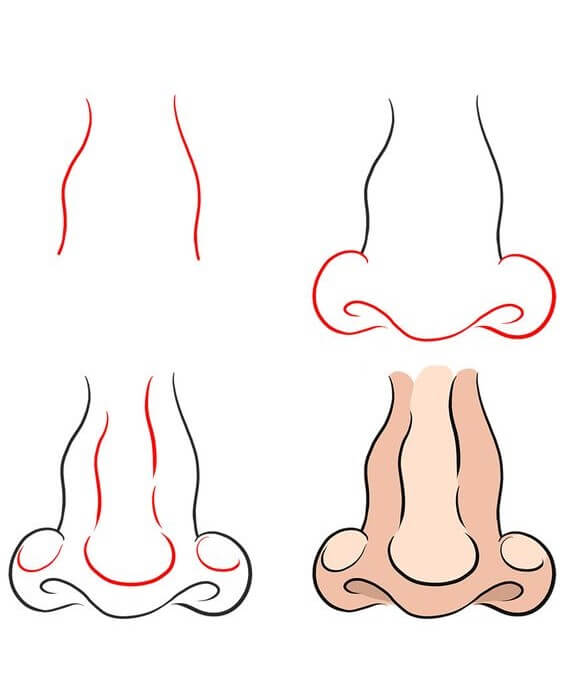 Desenhos de Nariz de adulto