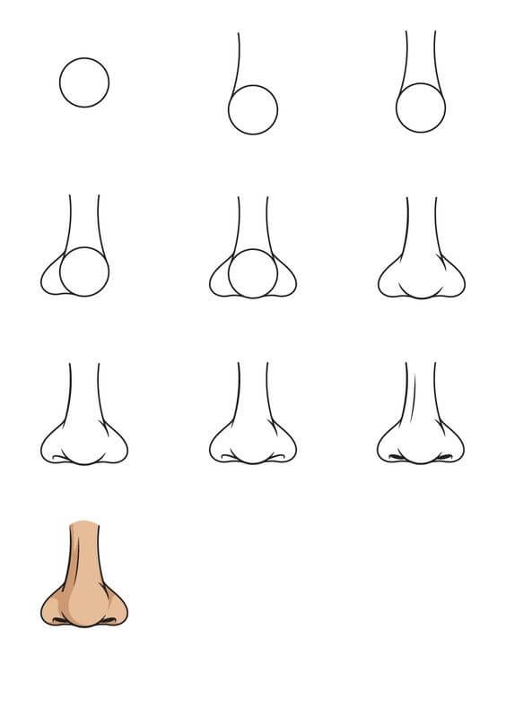Desenhos de Nariz de botão