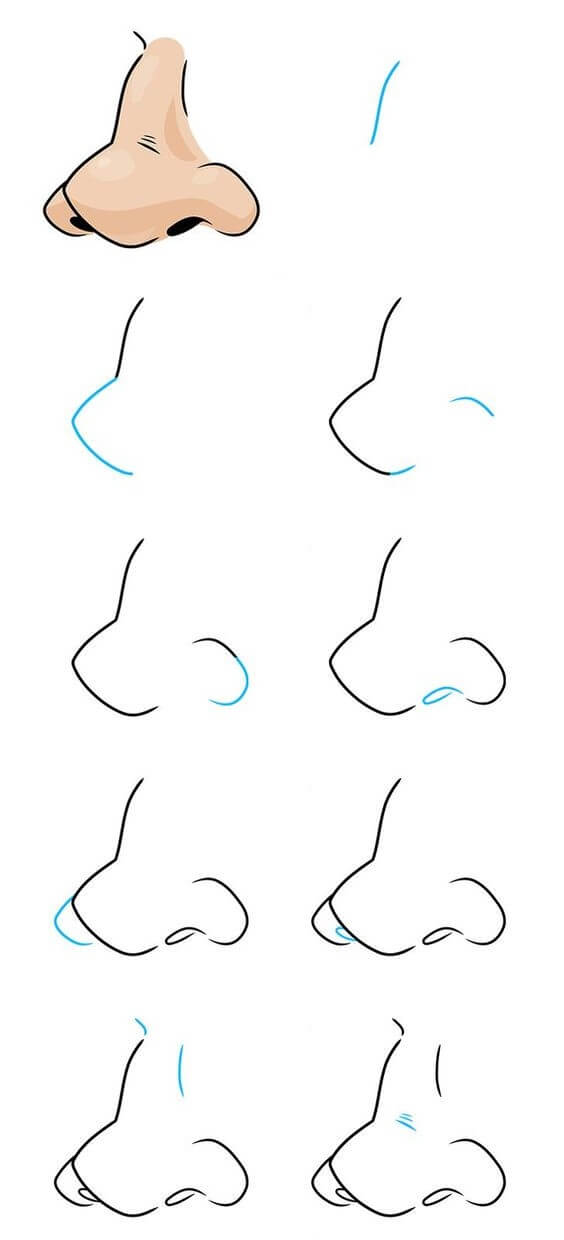 Desenhos de Nariz largo