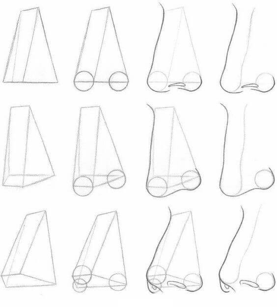 Desenhos de Nariz muito básico