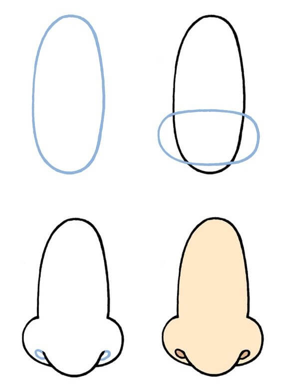 Desenhos de Nariz para crianças