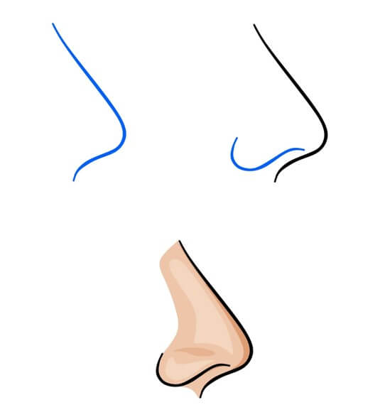 Desenhos de Nariz pequeno
