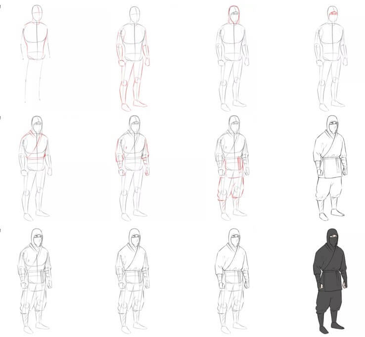 Desenhos de Ninja Alto