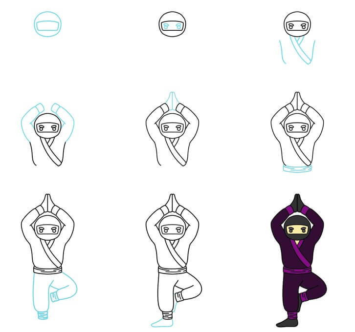 Desenhos de Ninja da Impressão