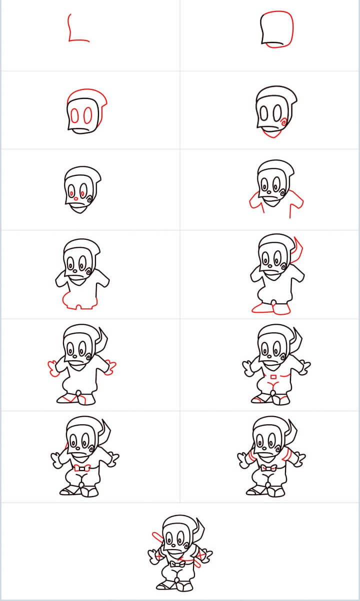 Desenhos de Ninja estúpido