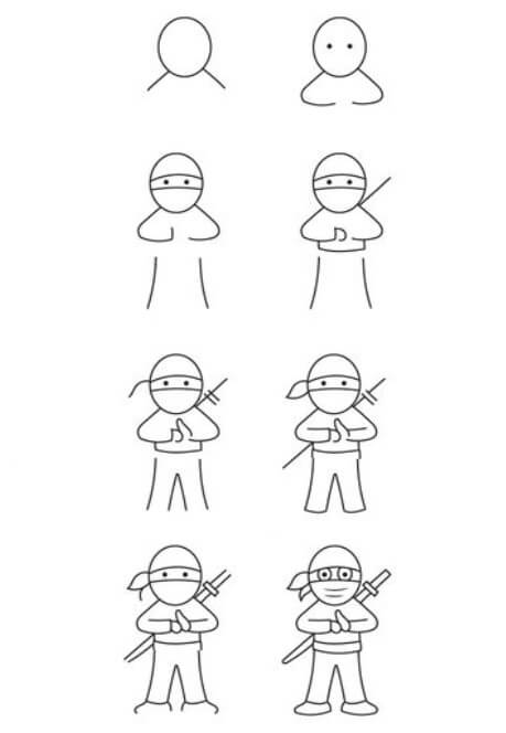 Desenhos de Ninja para imprimir