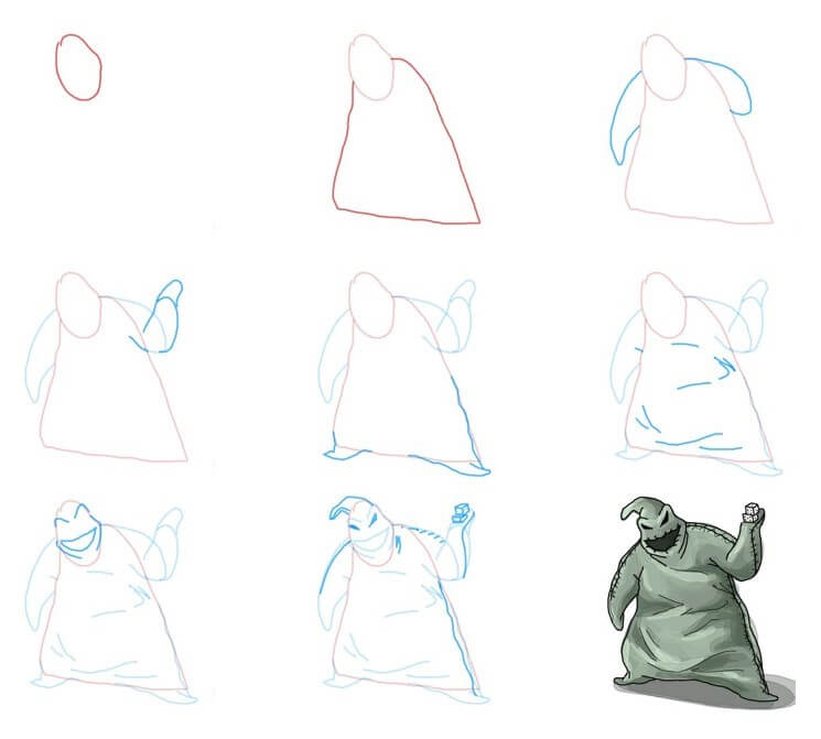 Desenhos de Oogie Boogie em pé