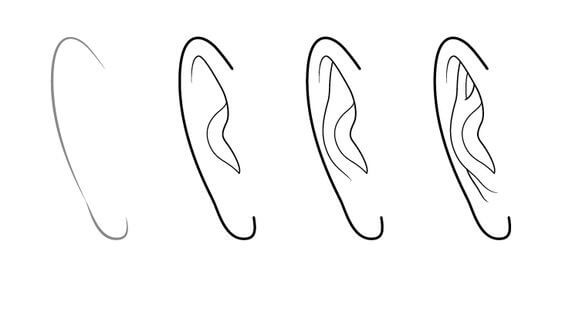 Desenhos de Orelha bem básicas