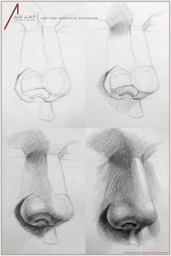 Desenhos de Pintura do nariz