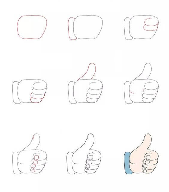 Desenhos de Polegar para Cima Básico