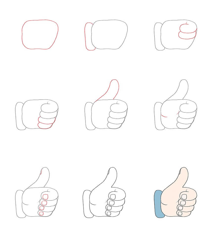 Desenhos de Polegar para Cima Bonito