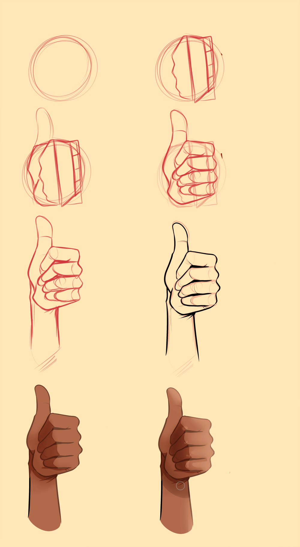Desenhos de Polegar para Cima Erguido