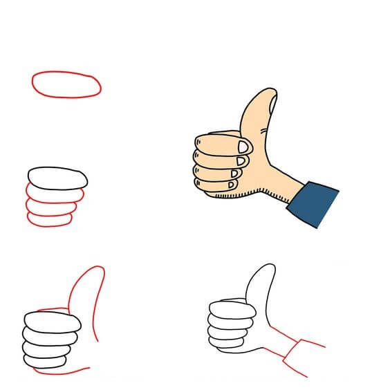 Desenhos de Polegar para Cima para Crianças