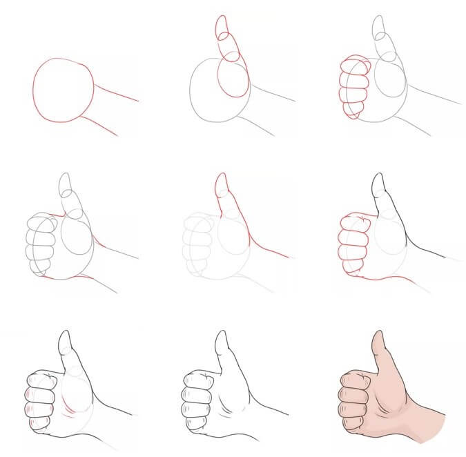 Desenhos de Polegar para Cima