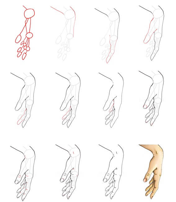 Desenhos de Pose da mão