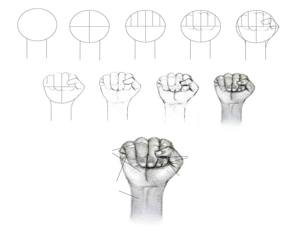 Desenhos de Punho cerrado