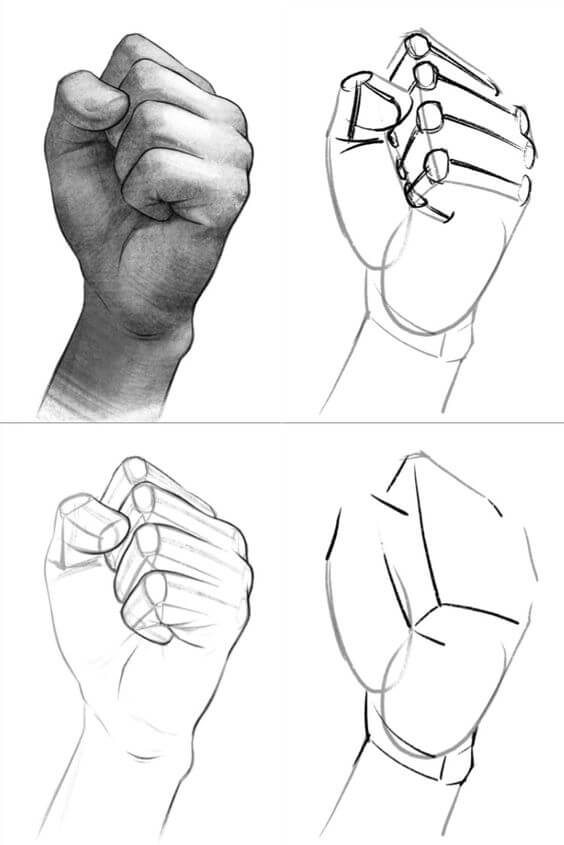 Desenhos de Punho confiante