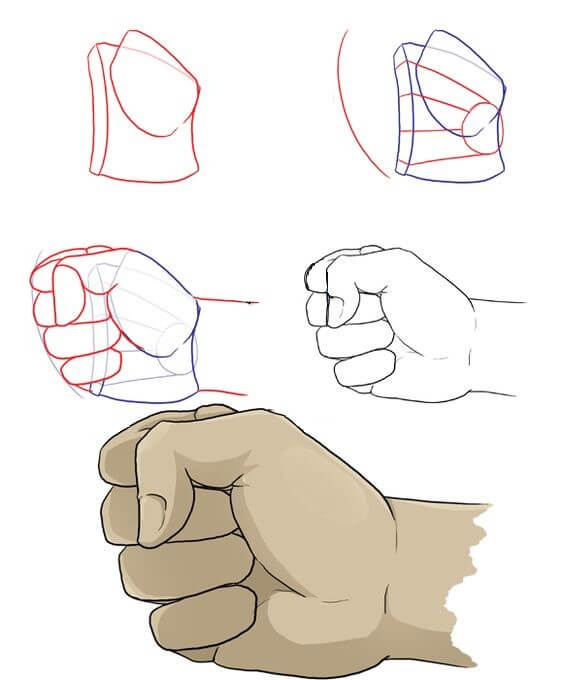 Desenhos de Punho Grande