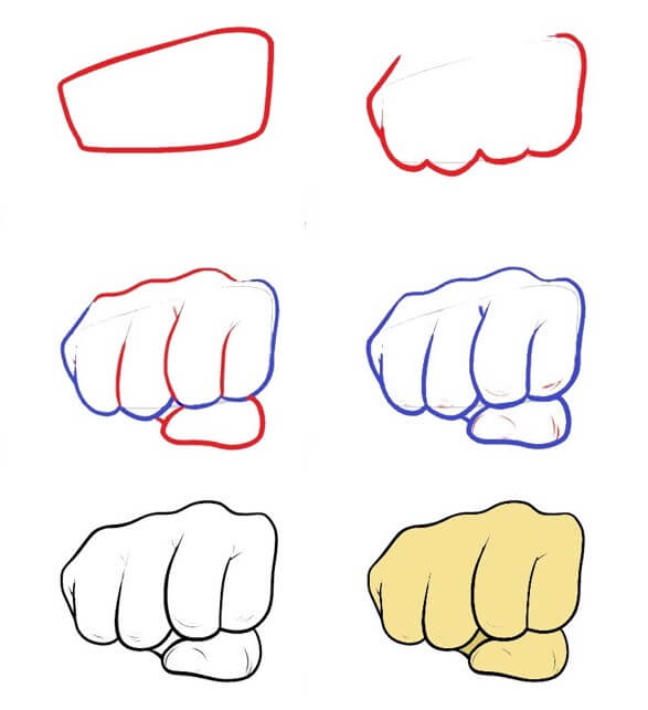 Desenhos de Punho grátis e fácil