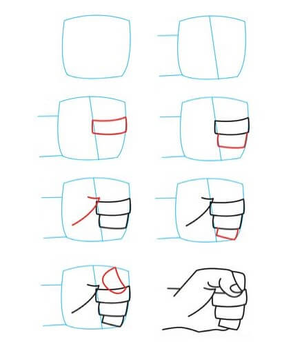 Desenhos de Punho muito básico