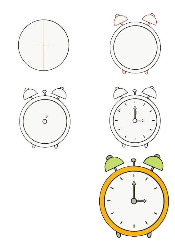 Desenhos de Relógio amarelo